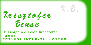 krisztofer bense business card